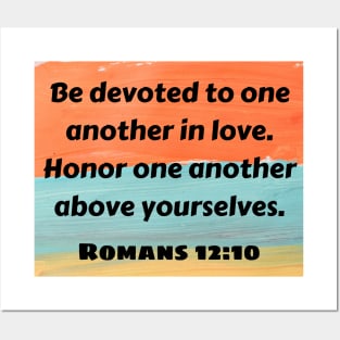 Bible Verse Romans 12:10 Posters and Art